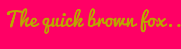Image with Font Color BBA500 and Background Color FF0065